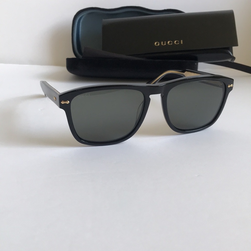 Gucci Gg0911s 001 Men's Black Sunglasses - Classic Square Frame